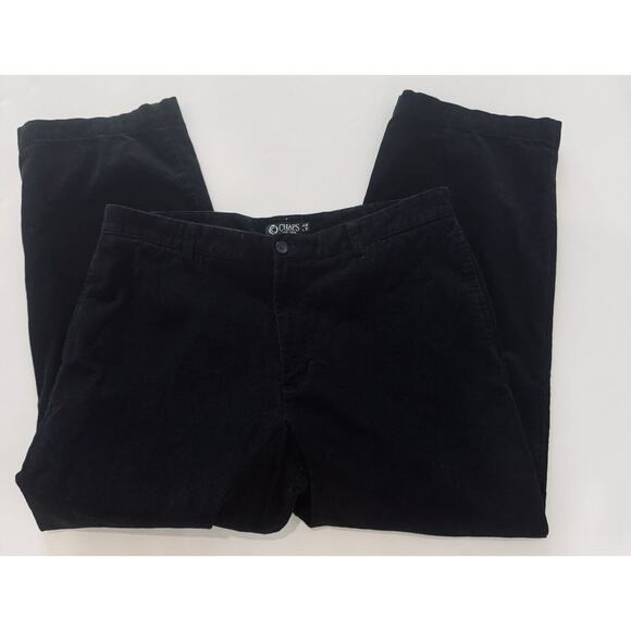 CHAPS MEN'S BLACK CORDUROY STRAIGHT LEG PANTS SIZE 38X30 - Picture 3 of 11